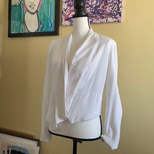 White linen blazer